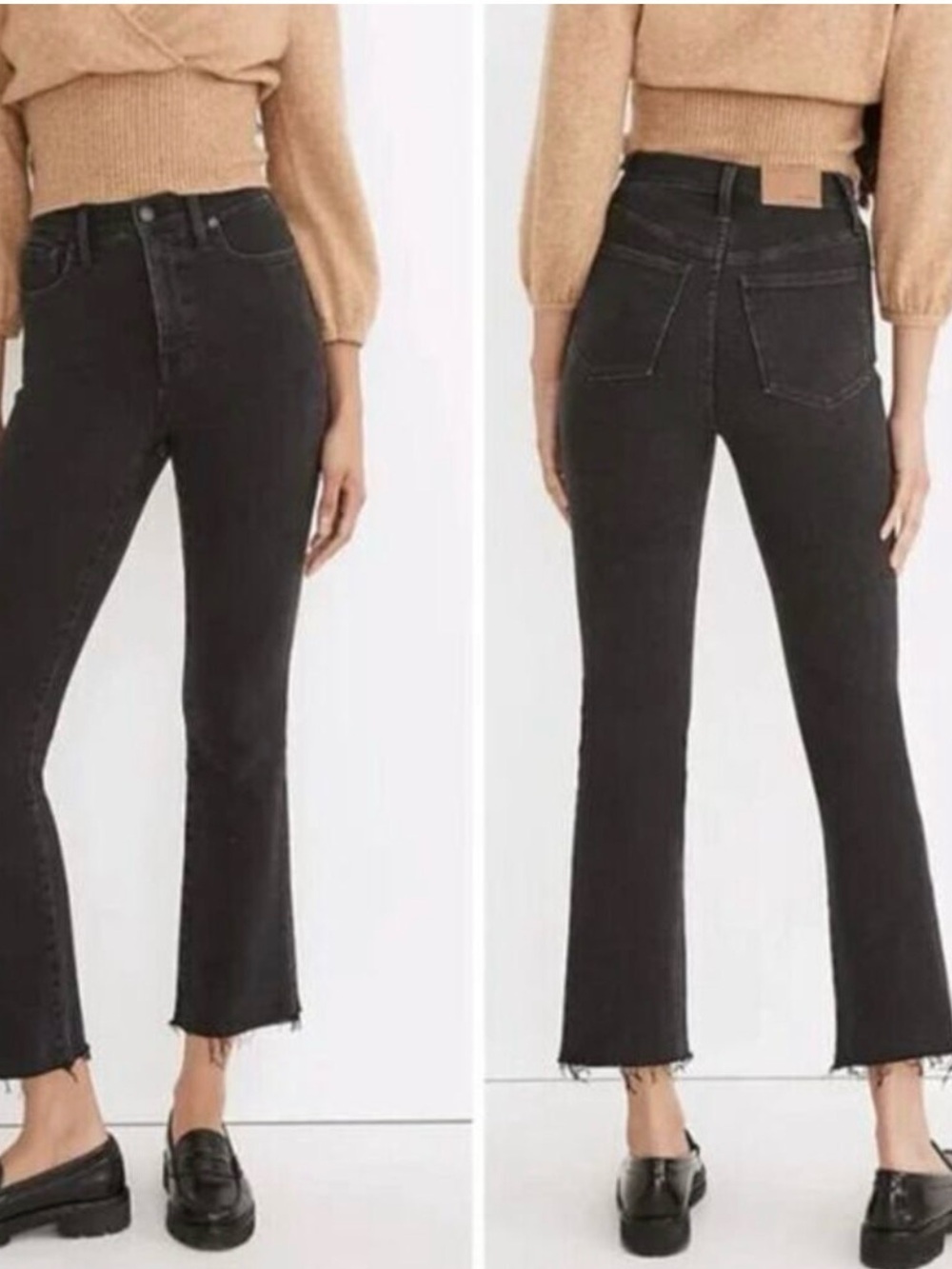 Women's Madewell Black Flared Jeans - Classic Everyday Style